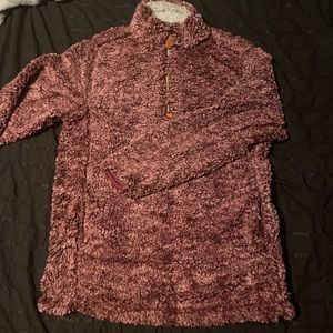 Burgundy pullover sweatshirt